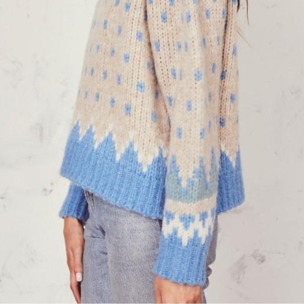 LoveShackFancy Alpaca blend Fair Isle Rosie sweater NWT - Picture 6 of 12